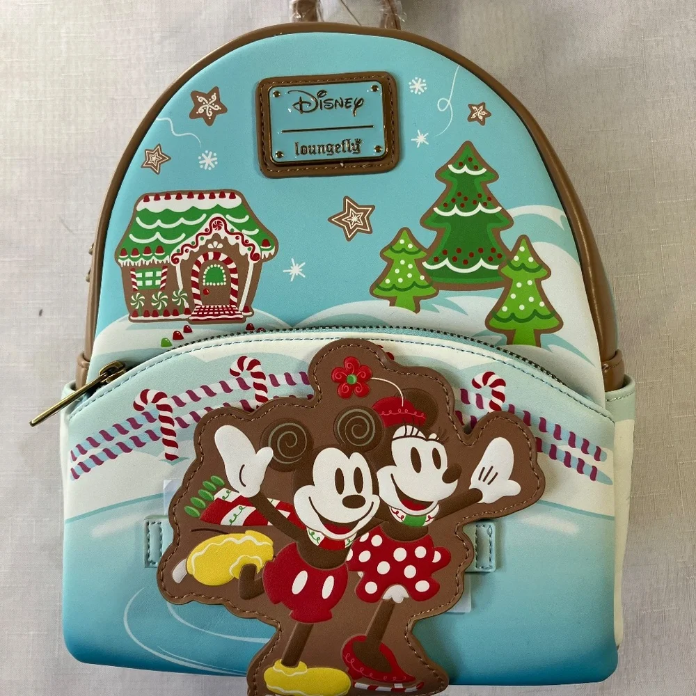 NWT Loungefly Mickey & Friends Holiday Collection Scented Backpack - Picture 2 of 15